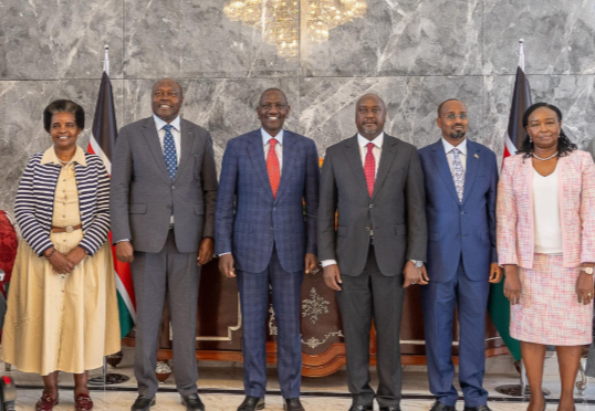 A file photo of President William Ruto meeting a delegation from the PSC.